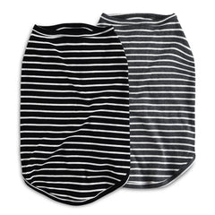 Koneseve dog shirt vest side view shows stripe design and easy pullover fit