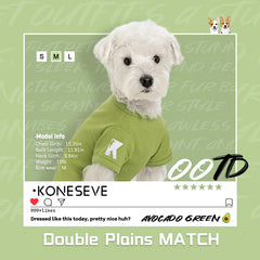 Koneseve dog shirts texture closeup highlights breathable fabric for year-round comfort.