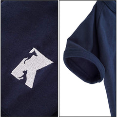 Koneseve dog shirt with K embroidery on sleeve adds stylish detail.