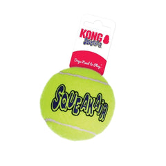 KONG Air Dog Squeaker Ball side view highlights durable squeaker play.