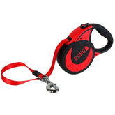 KONG Alcott Ultimate red leash shown in outdoor walk scenario for extended reach