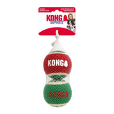 KONG bolas deportivas con colores navideños para perros grandes, ideales para juegos de buscar.