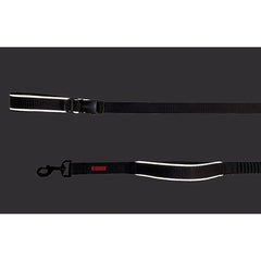 KONG bungee cord leash cushions sudden pulls for smoother, more comfortable strolls.