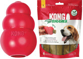 KONG Classic red rubber toy for durable chew and fetch daily play