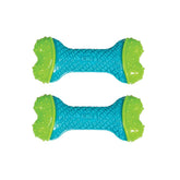KONG CoreStrength Bone textured body cleans teeth during chewing.