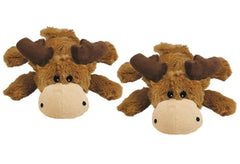 KONG Cozie Marvin the Moose two-pack for medium dogs with soft comfort.