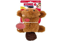 KONG Cozie Pocketz Beaver Small dog-playtime scene, illustrating soft plush for cozy snuggles between games.