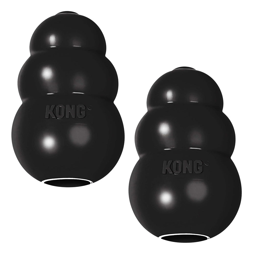 KONG Extreme dog toy outer view demonstrates rugged durability for power chewers.