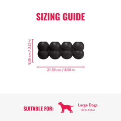 KONG Extreme Goodie Ribbon durable black rubber ideal for strong chewers.