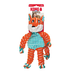 KONG Floppy Knots dog tug toy in action boosts exercise and bonding during games.