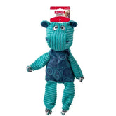 KONG Floppy Knots hippo front view plush exterior and rope interior for chewing.