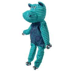 KONG Floppy Knots hippo side view squeaker ready for interactive play.
