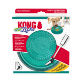 KONG Licks Spinz rotating pad top view showing engaging licking sessions