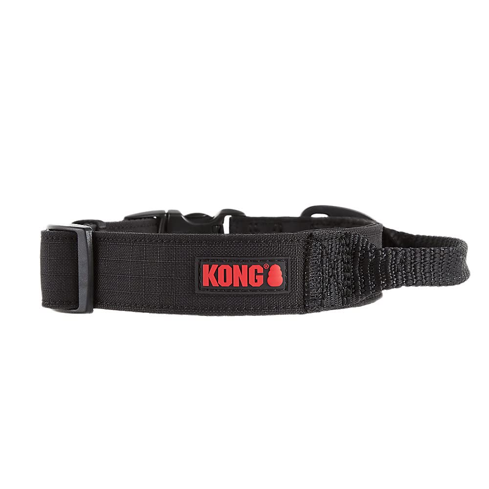 KONG padded comfort handle collar close-up highlighting durable materials and neoprene padding.
