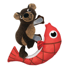 KONG Pull-A-Partz Pals Bear soft plush interior ideal for indoor play sessions.