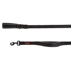 KONG Reflective shock-absorbing hands-free leash with 6 ft length for safer night walks.