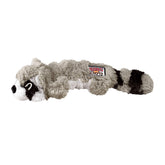 KONG Scrunch Knots Raccoon with realistic pelt for engaging, mess-free playtime