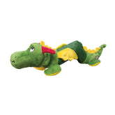 KONG Shakers Dragon LG-XL dog toy in action for engaging indoor play with rattle.
