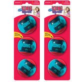 KONG Squeezz Action Ball red closeup supports durable fetch sessions.