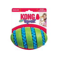 KONG Squeezz Goomz Football Lg, material duradero para juego prolongado