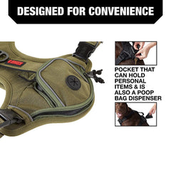 KONG harness waste bag dispenser keeps cleanup supplies within reach.