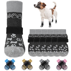 KOOLTAIL anti-slip dog socks with pavement-traction for safer outdoor walks.