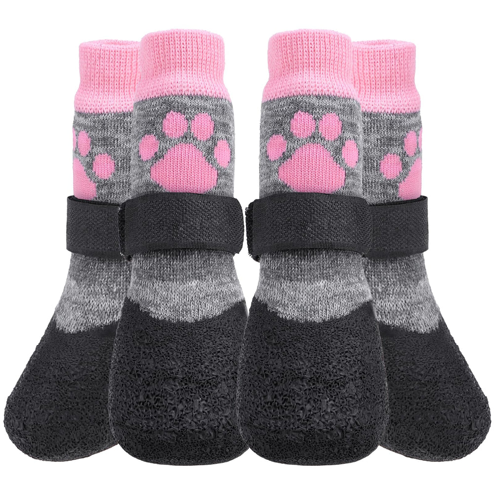 KOOLTAIL anti-slip dog socks on wooden floors provide better indoor grip.