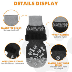 KOOLTAIL anti-slip socks with double-sided grip for hardwood floors