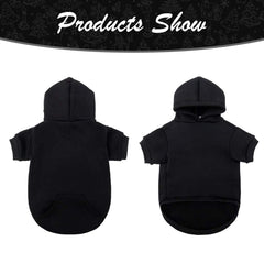 KOOLTAIL Basic dog hoodie back view highlights warm coverage and smooth fit