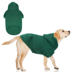 KOOLTAIL Basic Dog Hoodie green XXL front view shows warm fit