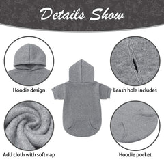 KOOLTAIL hoodie detail with leash hole and pocket for secure walks
