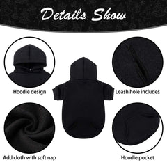 KOOLTAIL Basic dog hoodie with leash hole demonstrates secure outdoor access
