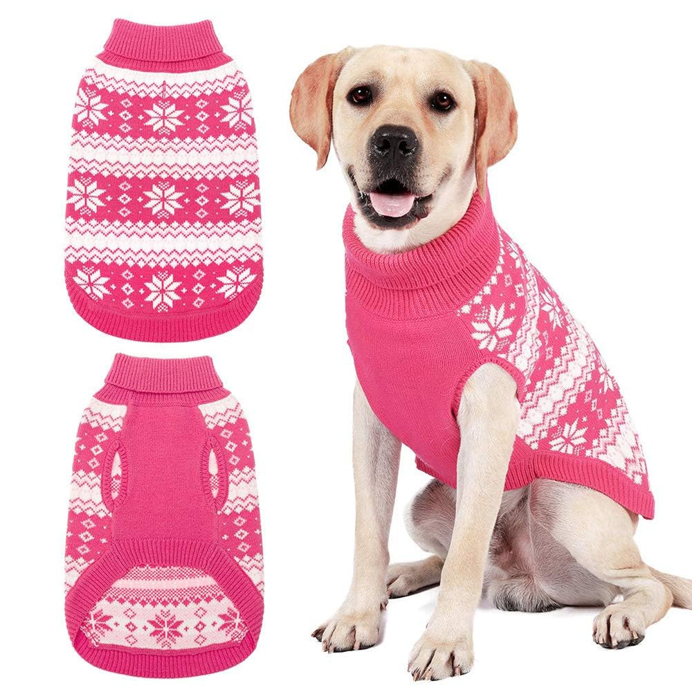 KOOLTAIL cable knit dog sweater turtleneck front view keeps pets stylish and warm.