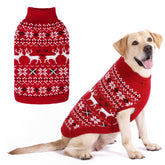 KOOLTAIL Christmas dog sweater with reindeer pattern for cozy winter walks.
