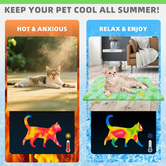 KOOLTAIL dog cooling mat two-sided design for year-round comfort
