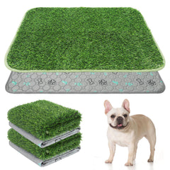 KOOLTAIL dog grass pad setup shows easy indoor potty solution.