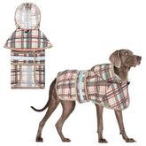 KOOLTAIL dog raincoat hooded poncho beige L front strap for secure, comfortable rainy walks