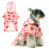 KOOLTAIL dog raincoat front view with hooded protection for rainy walks
