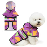KOOLTAIL dog raincoat hooded slicker poncho keeps small dogs dry in rain.