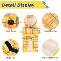 KOOLTAIL raincoat with reflective strip boosts visibility in low light for safety.