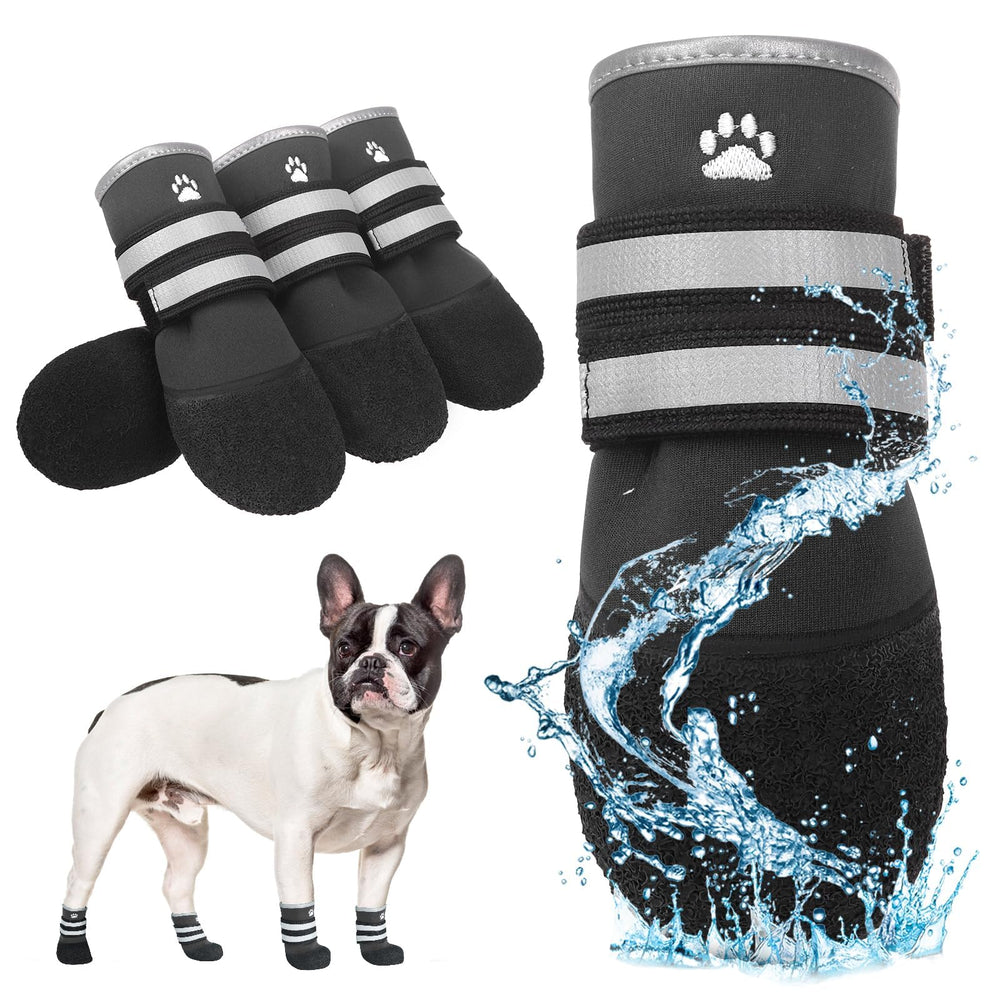 KOOLTAIL dog shoes pack front view promotes paw protection on outdoor adventures.