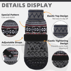 KOOLTAIL dog socks detachable strap close-up preventing slipping during walks.