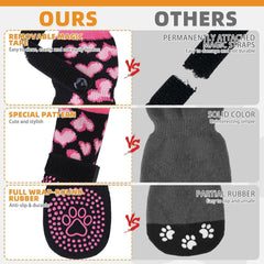 KOOLTAIL dog socks detachable elastic strap shown for adjustable, secure fit.
