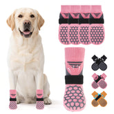 KOOLTAIL dog socks packaging box with fit guide aiding size selection.