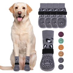 KOOLTAIL Dog Socks shown on paw wrap for warmth and protection.