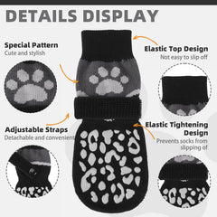 KOOLTAIL dog socks side view with double-sided grip for smooth-floor traction.