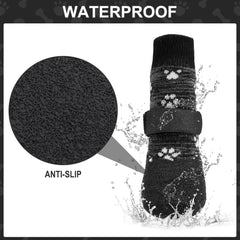 KOOLTAIL dog socks with waterproof upper protect paws from rain and puddles