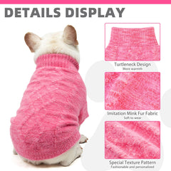 KOOLTAIL dog sweater back texture pattern highlights stylish detail and warmth