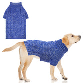 KOOLTAIL dog sweater blue turtleneck worn for cozy warmth and style