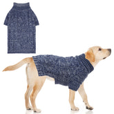 KOOLTAIL dog sweater front view in navy, cozy warmth for winter walks
